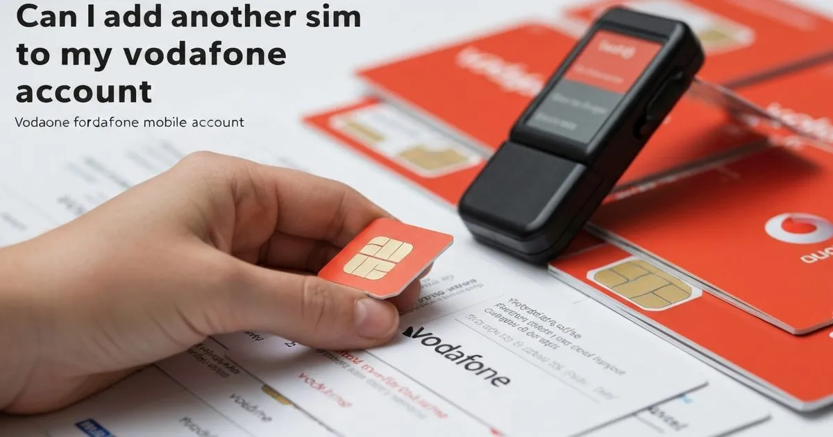 Can I add another sim to my vodafone account? Yes
