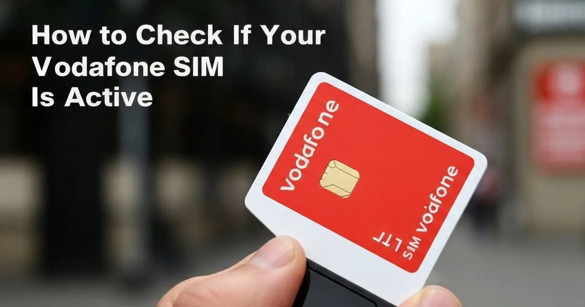 How to Check If Your Vodafone SIM Is Active
