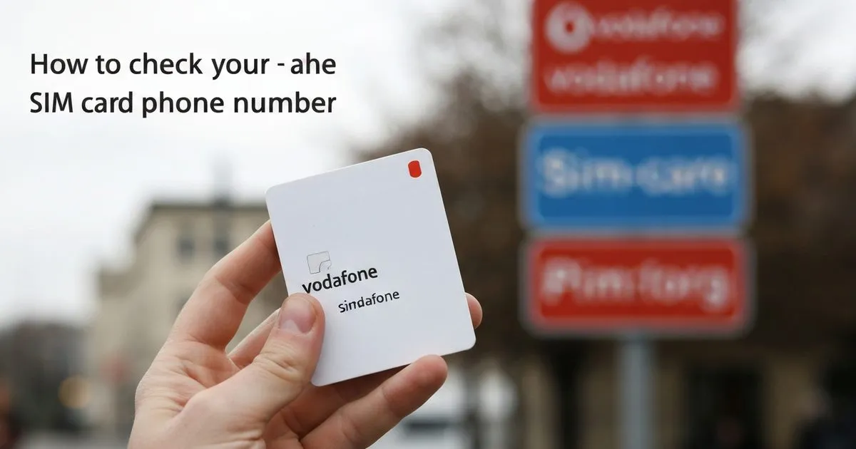 How to check your Vodafone SIM card phone number