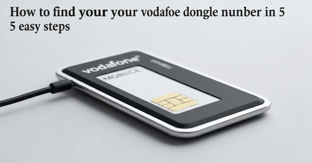 How to find your vodafone dongle number in 5 easy steps